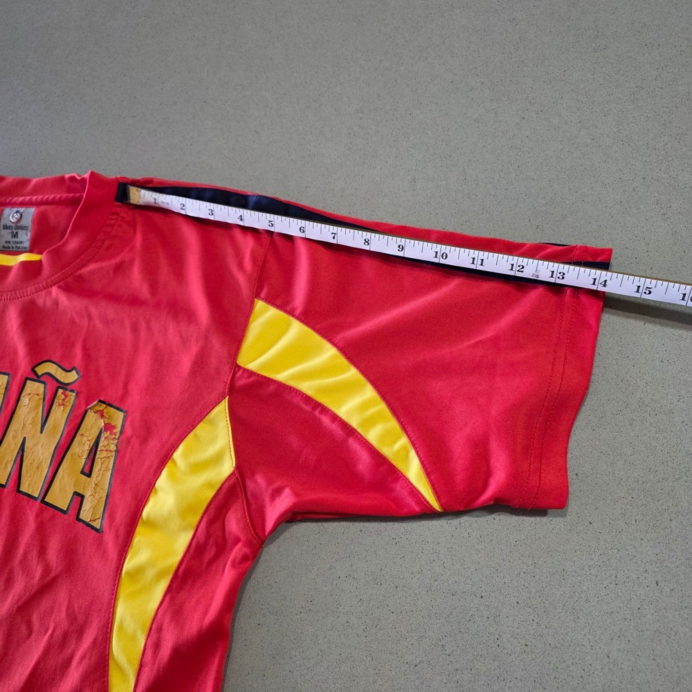 Okey Dokey Spain Soccer Jersey Mens Medium Red Espana National Team Graphic Tee - Picture 3 of 9